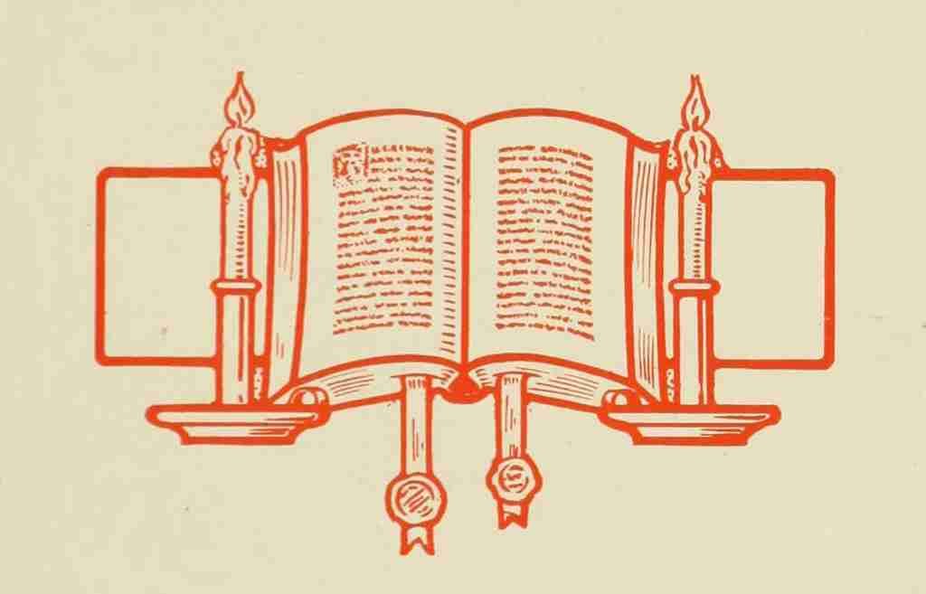 The Art & Practise of Typography 1917 Bible & candlesticks 2 A4 Photo Print