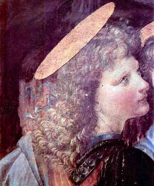 The Baptism of Christ detail 2 by Da Vinci A4 Photo Print