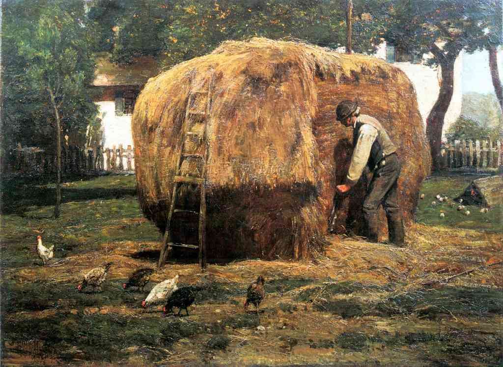 The Barnyard Hassam Impressionism American A4 Photo Print