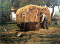 The Barnyard by Hassam Impressionism American A4 Photo Print