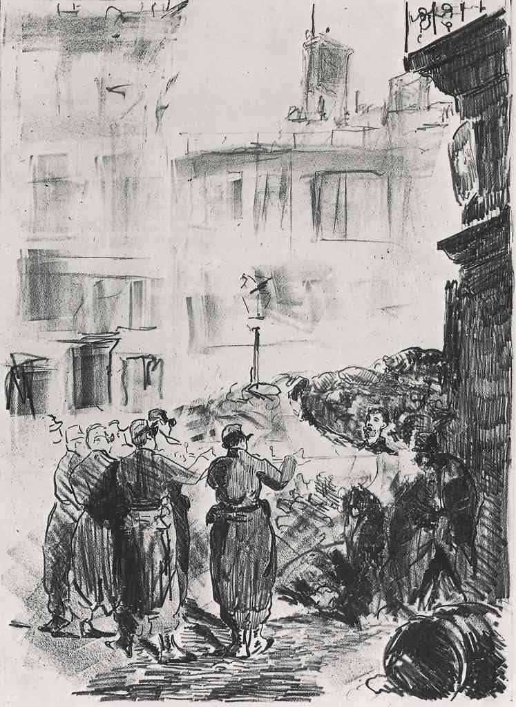 The Barricade Manet A4 Photo Print