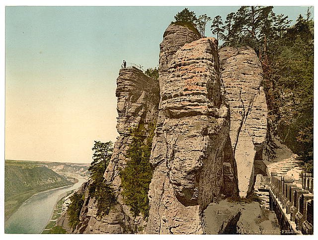 The Bastion a view Saxony Vintage A4 Photo Print
