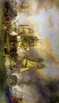 The Battle Of Trafalgarby William Clarkson Stanfield 18thc Ship A4 Photo Print