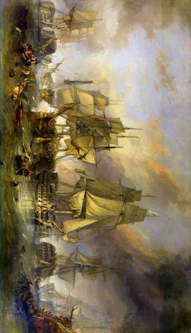 The Battle Of Trafalgarby William Clarkson Stanfield 18thc Ship A4 Photo Print