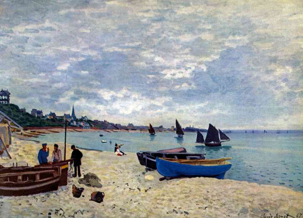 The Beach At Sainte Adresse 2 Monet A4 Photo Print