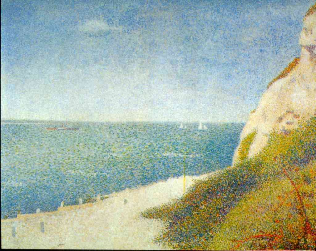 The Beach Seurat Impressionism A4 Photo Print