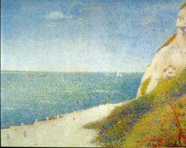 The Beach by Seurat Impressionism A4 Photo Print