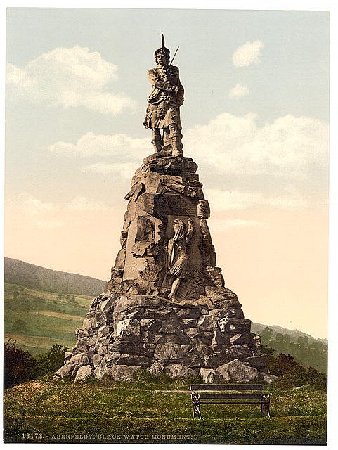 The Black Watch Monument Aberfeldy Vintage A4 Photo Print