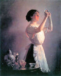 The Blue Cup Joseph Decamp Impressionism American A4 Photo Print