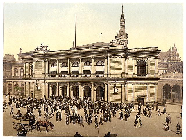 The Bourse Hamburg Vintage A4 Photo Print