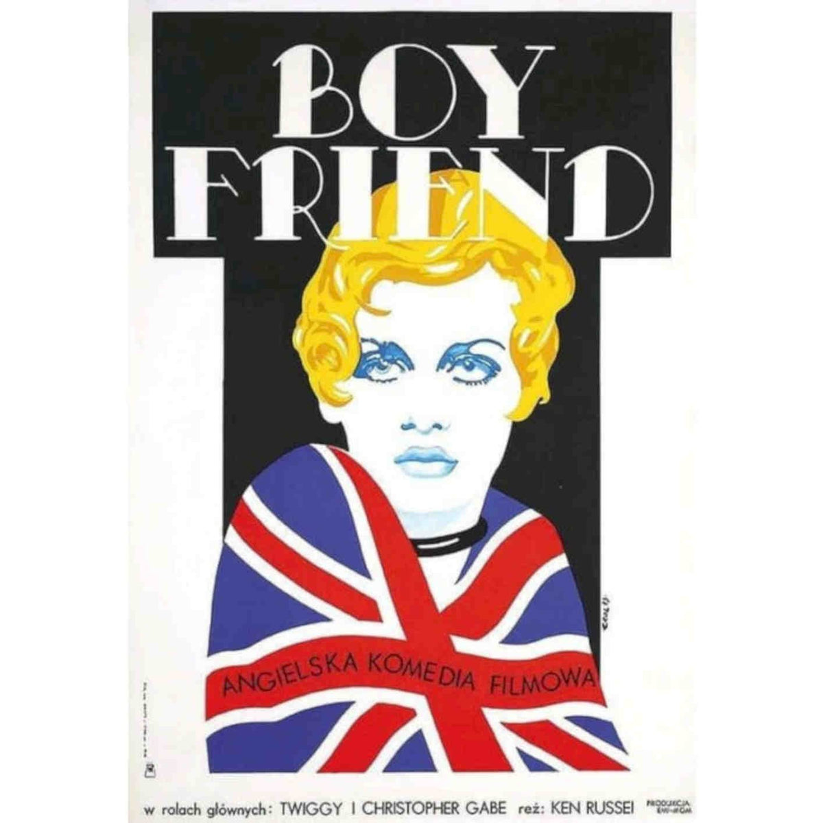The Boy Friend Twiggy Seventies Movie Polish Language A Vintage Retro Advert Po