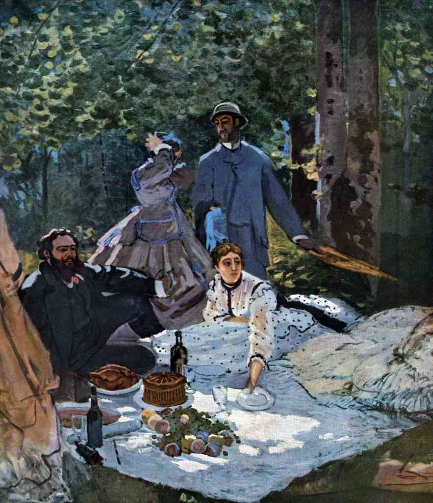 The Breakfast Outdoors Central Section Monet A4 Photo Print