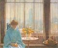 The Breakfast Room Winter Morning Hassam Impressionism American A4 Photo Print