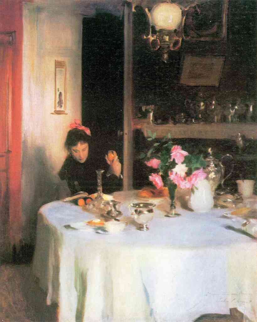 The Breakfast Table John Singer Sargent Impressionism American A4 Photo Print