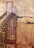 The Bridge by Schiele square A4 Photo Print