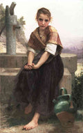 The Broken Pitcher Bouguereau A4 Photo Print