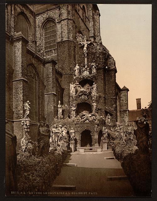 The Calvary St Pauls Church Antwerp Vintage A4 Photo Print