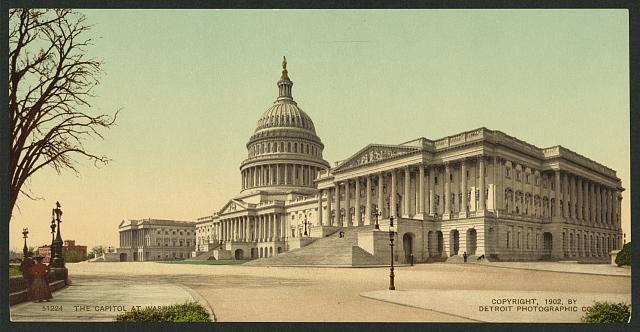 The Capitol at Washington Vintage A4 Photo Print