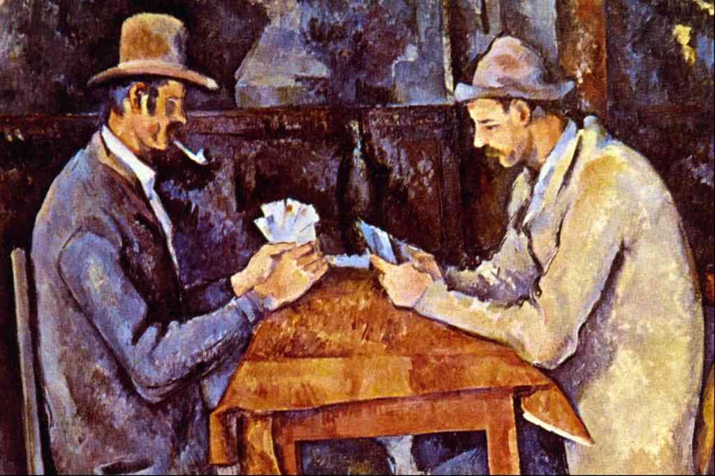 The Card Players Cezanne Impressionism A4 Photo Print