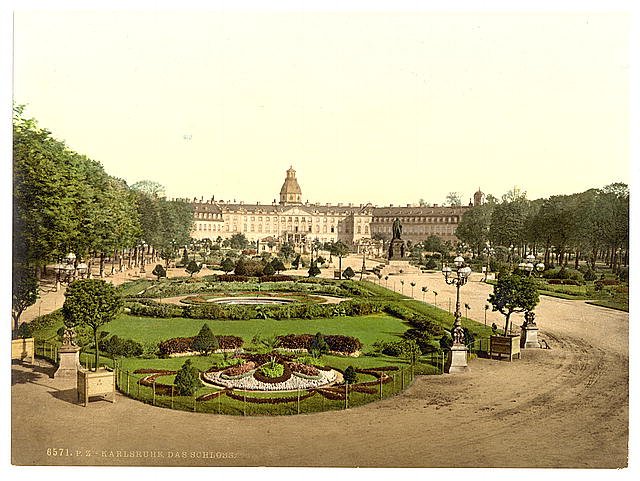 The Castle Karlsruhe Baden Vintage A4 Photo Print