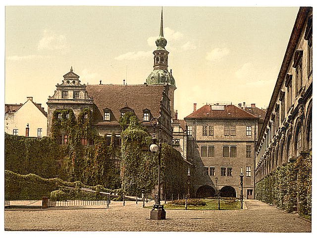 The Castle Yard Altstadt Dresden Saxony Vintage A4 Photo Print