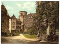 The Castle Yard Heidelberg Baden Vintage A4 Photo Print
