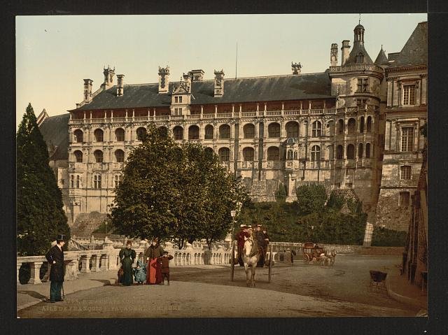 The Castle wing of Francis I the facade Blois Vintage A4 Photo Print