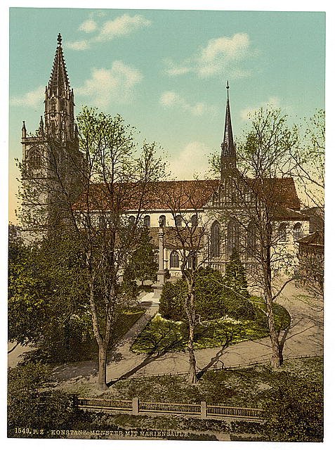 The Cathedral and Column of Mary Constance Baden Vintage A4 Photo Print