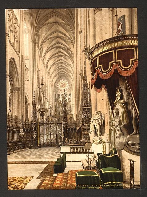 The Cathedral choir Amiens Vintage A4 Photo Print