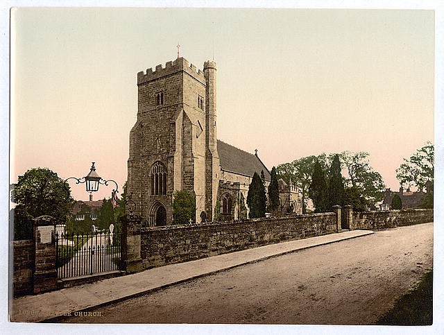 The Church Battle Vintage A4 Photo Print