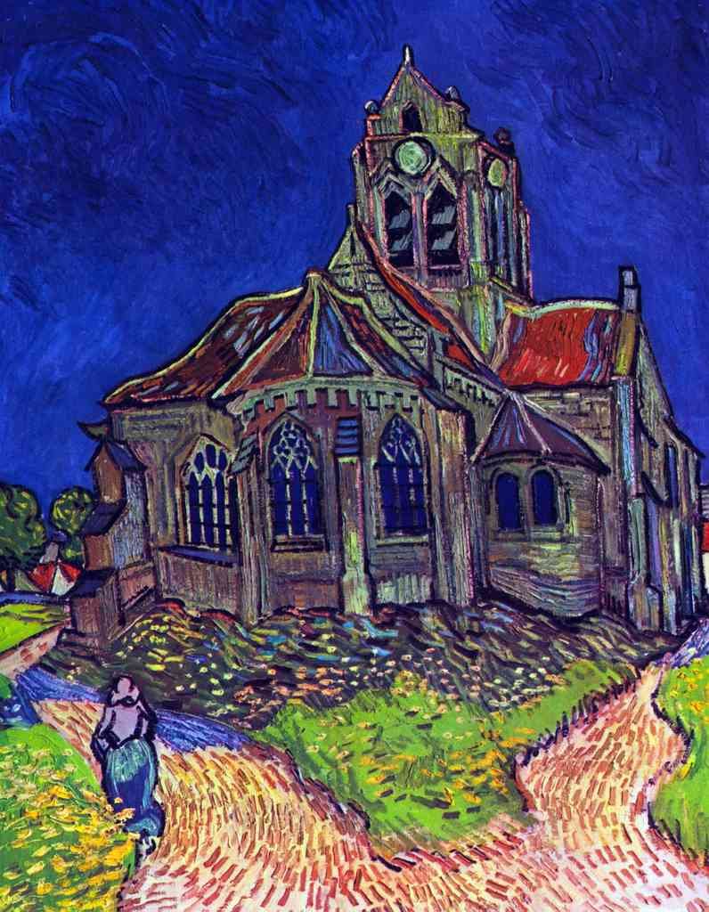 The Church Of Auvers Van Gogh A4 Photo Print