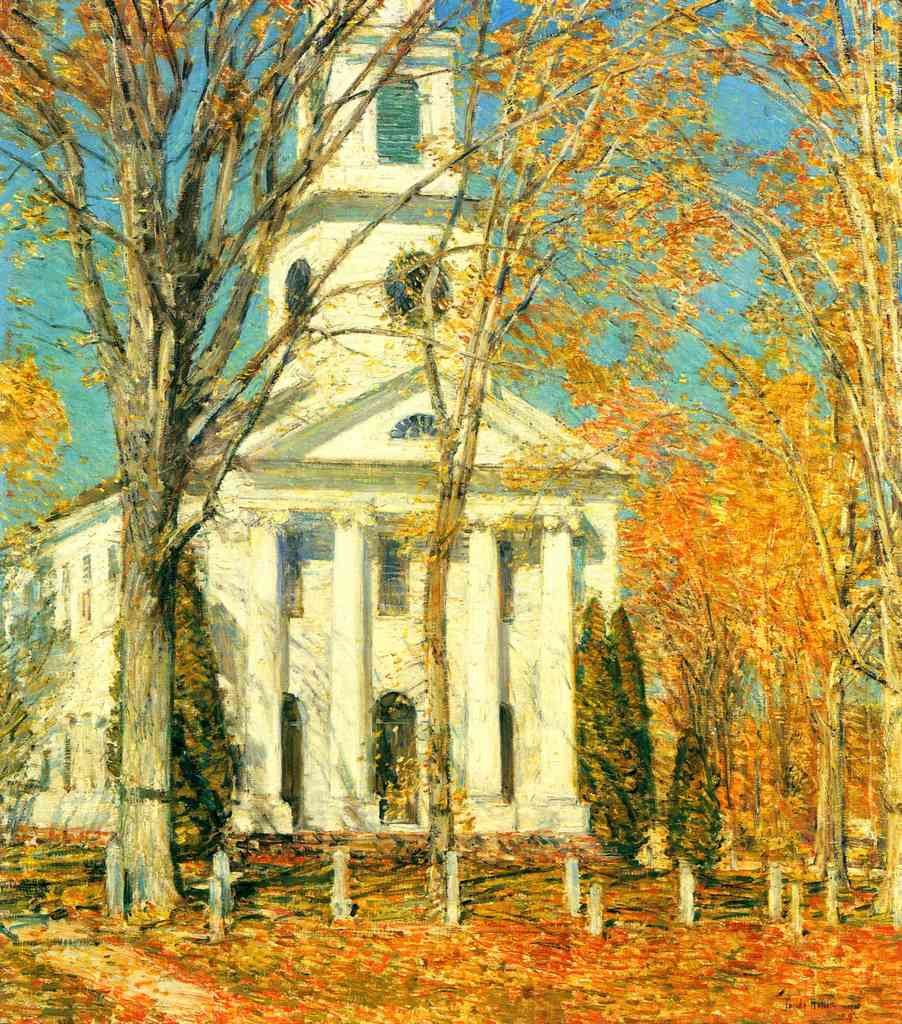 The Church Of Old Lyme Connecticut 2 Hassam Impressionism American A4 Photo Print