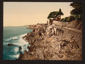 The Cliffs of Quinto Nervi Genoa Vintage A4 Photo Print