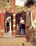 The Courtyard Of House In Delft A4 Photo Print
