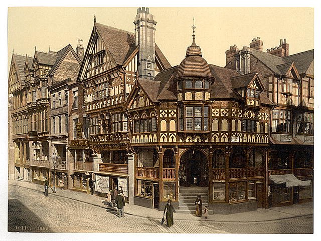 The Cross and Rows Chester Vintage A4 Photo Print