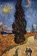 The Cypress Road Van Gogh Impressionism A4 Photo Print