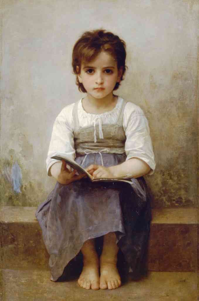 The Difficult Lesson Bouguereau A4 Photo Print