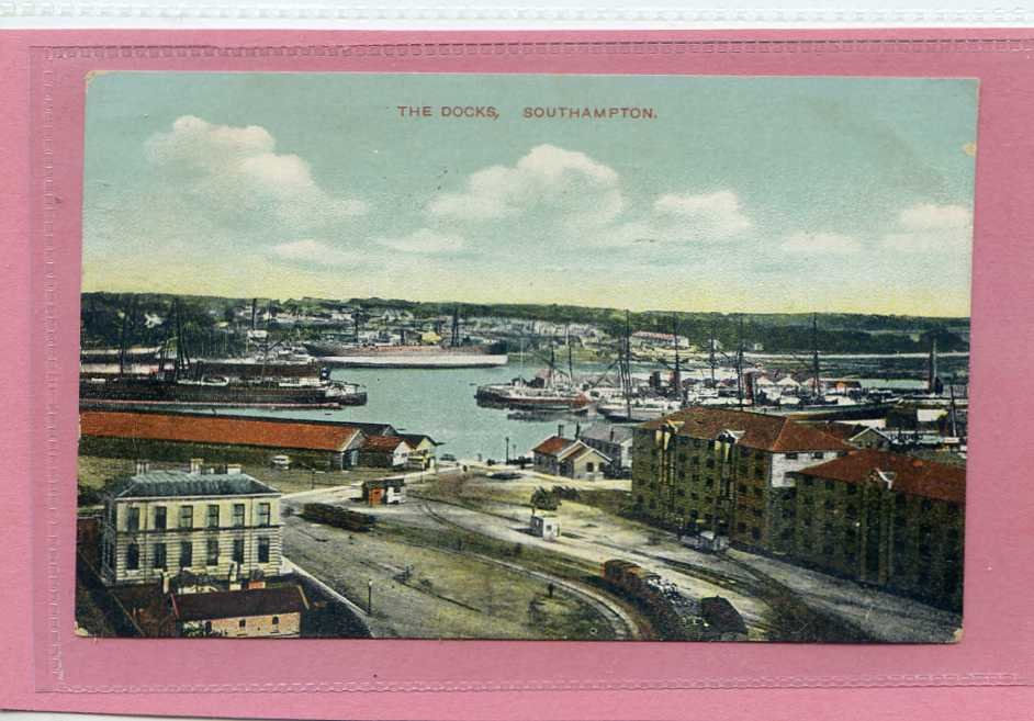 The Docks Southampton Hampshire Dated 1914 Vintage A4 Photo Print