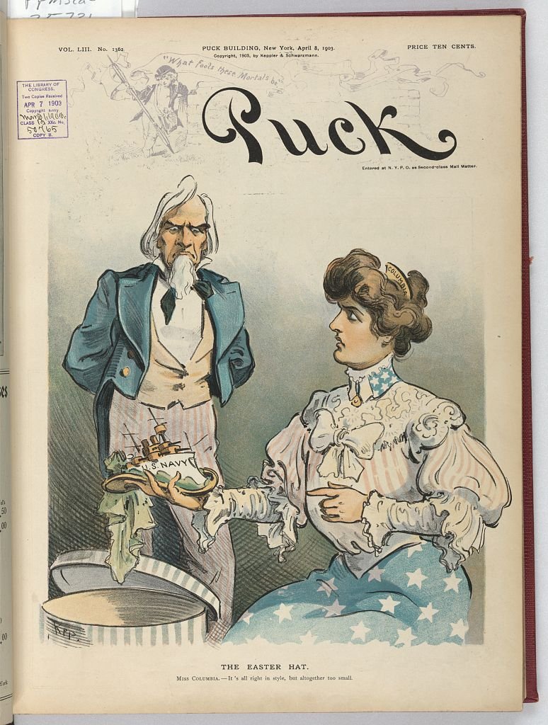 The Easter hat 1903 PUCK A4 Photo Print