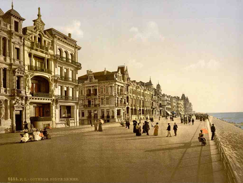 The Embankment Ostend Belgium Vintage A4 Photo Print