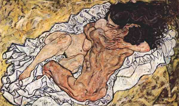The Embrace by Schiele A4 Photo Print