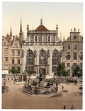 The Exchange and Artushof Danzig West Prussia Vintage A4 Photo Print