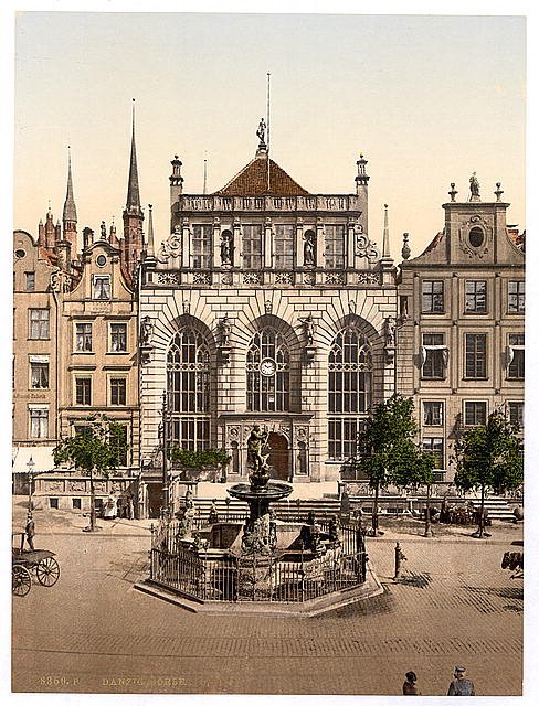 The Exchange and Artushof Danzig West Prussia Vintage A4 Photo Print