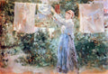 The Farmer Hanging Laundry Morisot A4 Photo Print