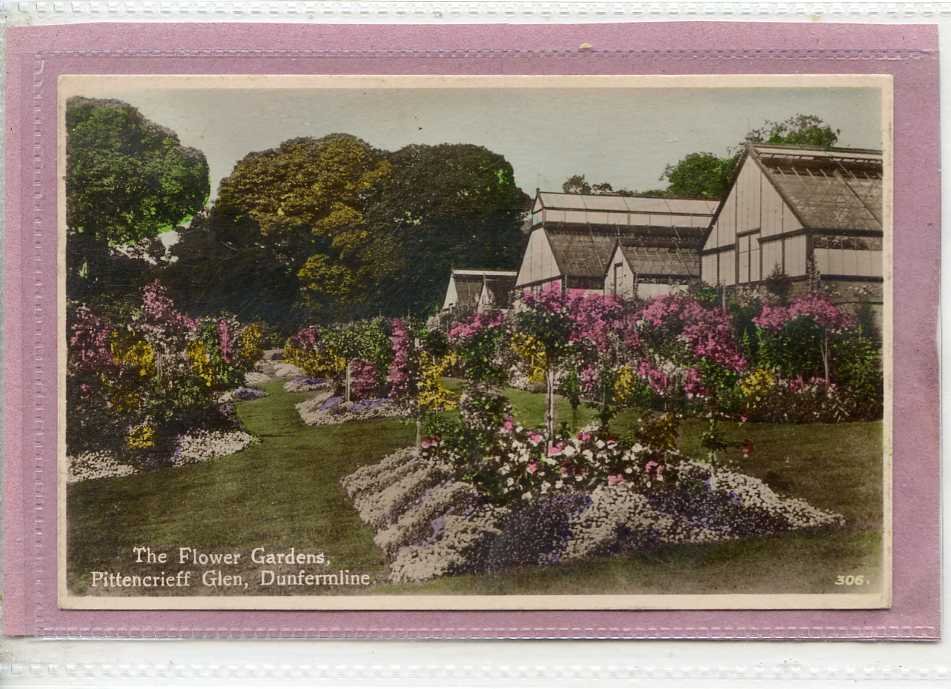 The Flower Gardens Pittencrieff Glen Dunfermline Scotland Dated 1945 Vintage A4 Photo Print