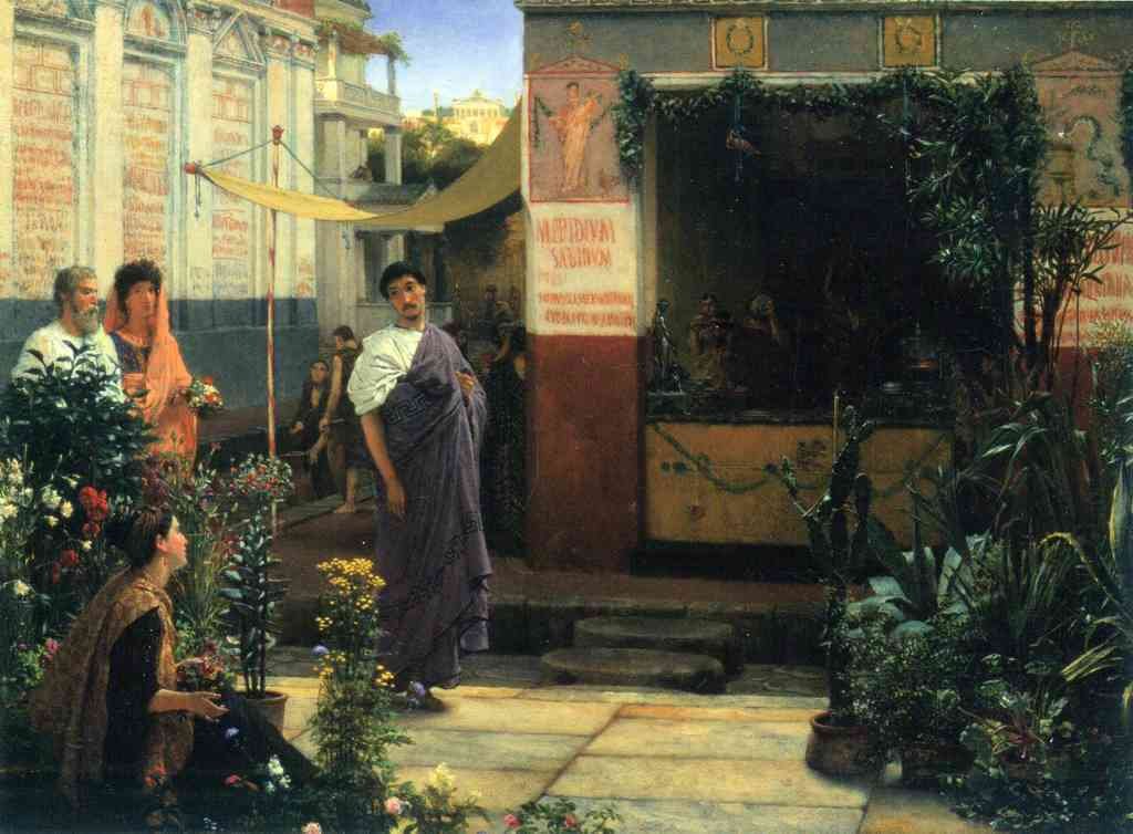 The Flower Market Alma Tadema A4 Photo Print