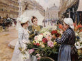 The Flower Seller Avenue De LoperParis A4 Photo Print