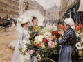 The Flower Seller Avenue de LOpera Paris  A4 Photo Print