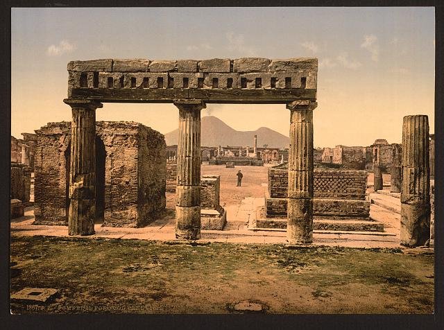 The Forum Pompeii Vintage A4 Photo Print
