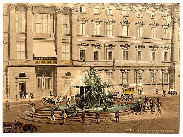 The Fountain Royal Palace Berlin Vintage A4 Photo Print